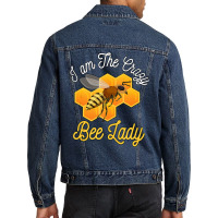 Bee Beekeeper Honey Bee Beekeeper I Am The Crazy Bee Lady Bees 494 Hiv Men Denim Jacket | Artistshot