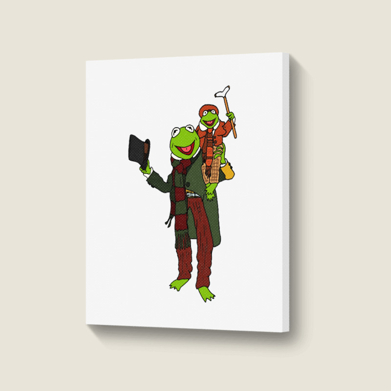 Frog Christmas Carol Portrait Canvas Print | Artistshot