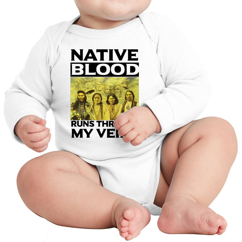 Native Blood Long Sleeve Baby Bodysuit by jasmine Tees | Artistshot