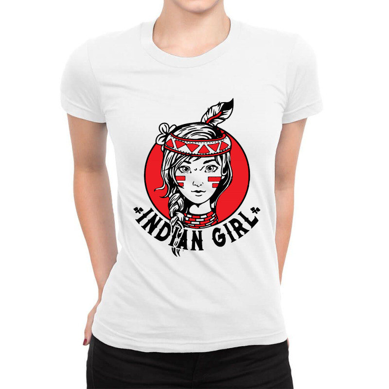 Indian Girl Ladies Fitted T-Shirt by jasmine Tees | Artistshot