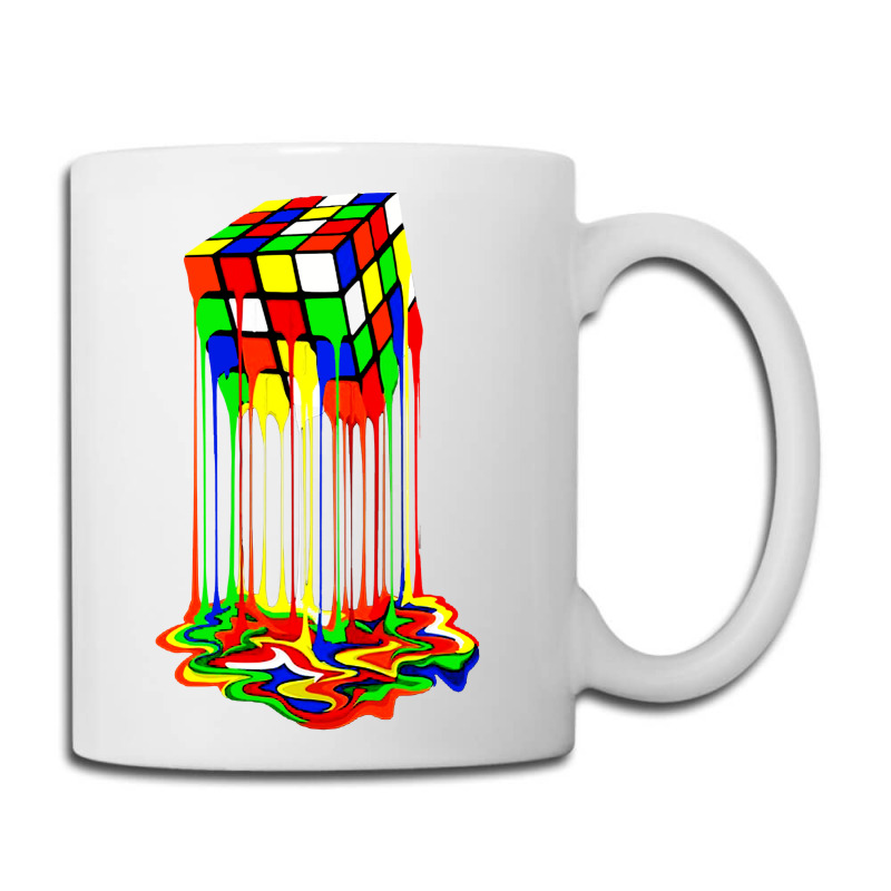 Rainbow Abstraction Melted Rubiks Cube Coffee Mug | Artistshot