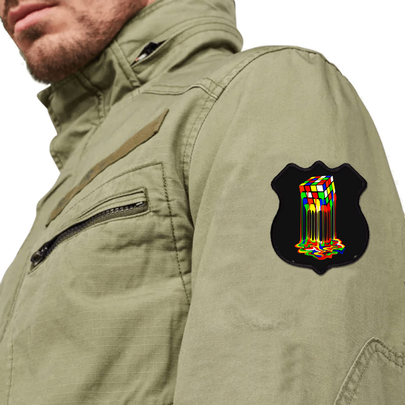 Rainbow Abstraction Melted Rubiks Cube Shield Patch | Artistshot