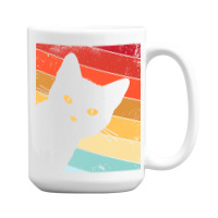 Retro Vintage Cat 15 Oz Coffee Mug | Artistshot