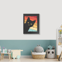 Retro Vintage Cat Portrait Canvas Print | Artistshot