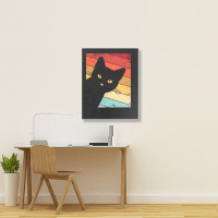 Retro Vintage Cat Portrait Canvas Print | Artistshot