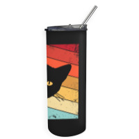 Retro Vintage Cat Skinny Tumbler | Artistshot