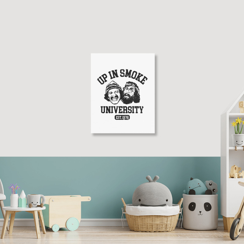 Up In Smoke University Portrait Canvas Print | Artistshot