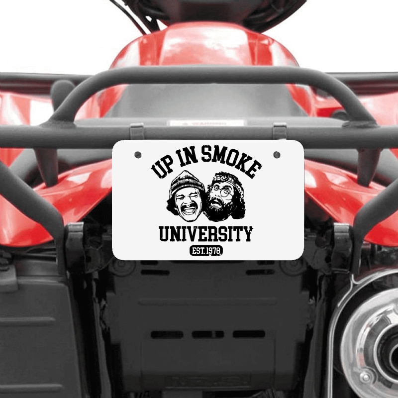 Up In Smoke University Atv License Plate | Artistshot