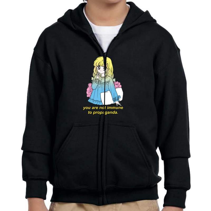 You Are Not Immune To Propaganda Kawai Meme Design Youth Zipper Hoodie by oragumun | Artistshot