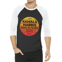 Kamala Madam Vice President 2020 3/4 Sleeve Shirt | Artistshot