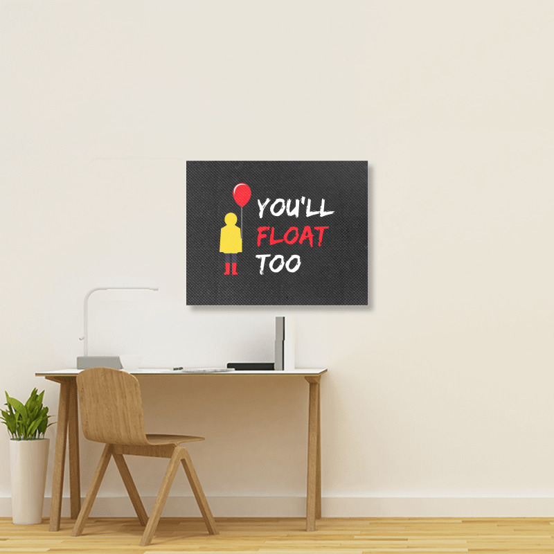 You’ll Float Too Red Balloon Halloween Costume Landscape Canvas Print | Artistshot