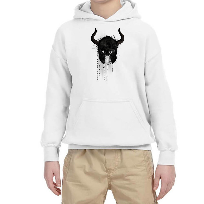 Dark Ink Northmen Youth Hoodie by camiloska | Artistshot