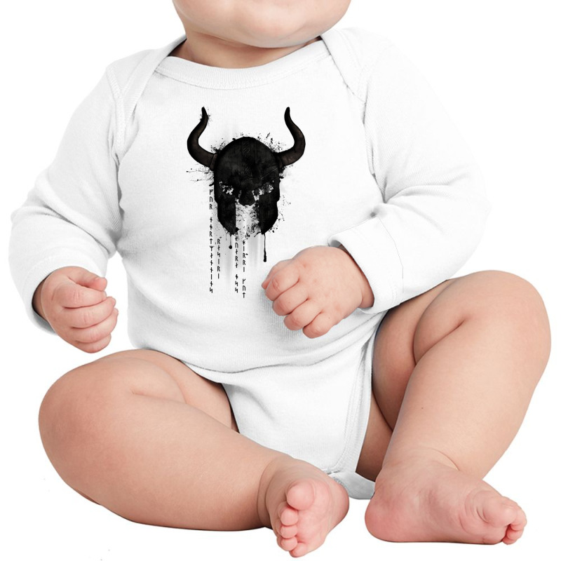 Dark Ink Northmen Long Sleeve Baby Bodysuit by camiloska | Artistshot