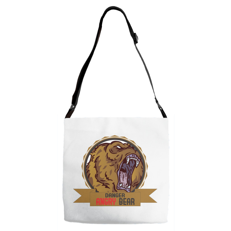 Danger Angry Bear Adjustable Strap Totes | Artistshot