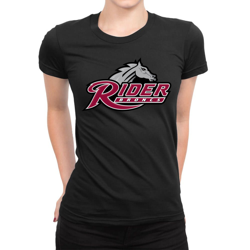 The-rider-broncs-sports Ladies Fitted T-Shirt by ambarguna | Artistshot