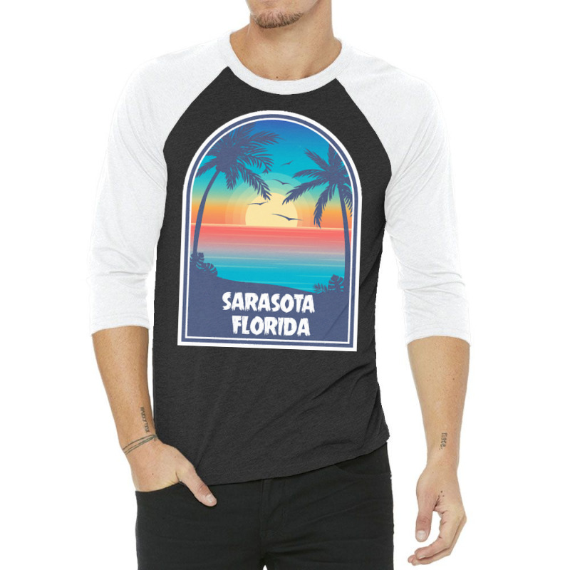 Sarasota T  Shirt Sarasota Florida F L Vintage Retro T  Shirt 3/4 Sleeve Shirt by raftdesign | Artistshot