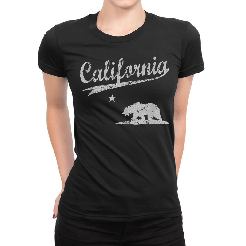 California Republic Flag Vintage Distressed Men Women Kids Tank Top Ladies Fitted T-Shirt by franceskagilland | Artistshot