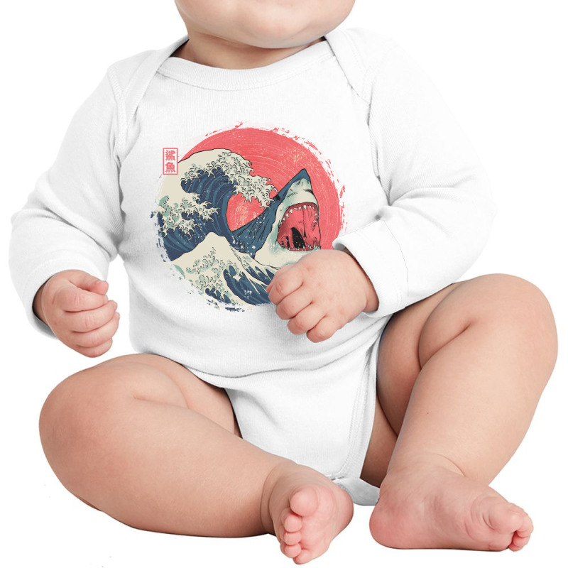 The Great Shark Long Sleeve Baby Bodysuit by fanfreak | Artistshot