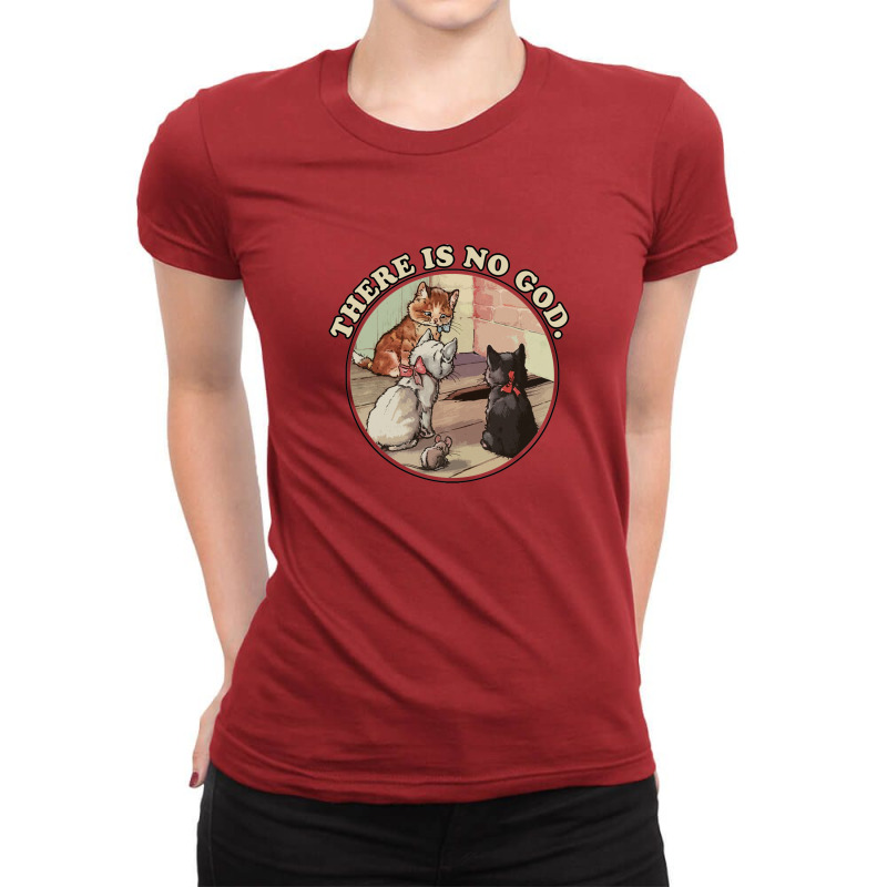 There Is No God Nihilism Design Ladies Fitted T-Shirt by oragumun | Artistshot