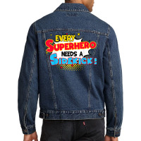 Kids Every Superhero Needs A Sidekick Brother Sister T Shirt Men Denim Jacket | Artistshot