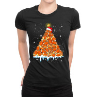 Football American Football Christmas Santa Hat Pajama Xmas Sporty 385 Ladies Fitted T-shirt | Artistshot