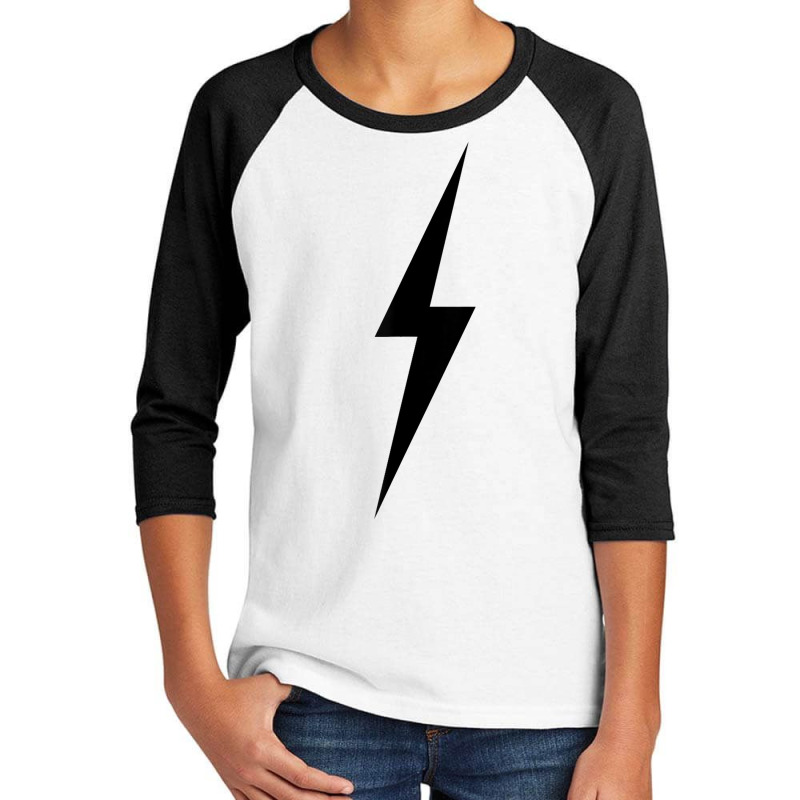 Simple Lightning Bolt T Shirt Youth 3/4 Sleeve by abdurrehmancappucci | Artistshot