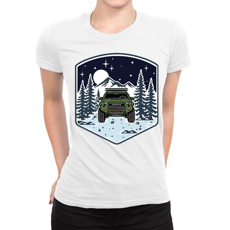 Trail 4runner Overland Night Vibes   Army Green Premium T Shirt Ladies Fitted T-Shirt by tandonwelters | Artistshot