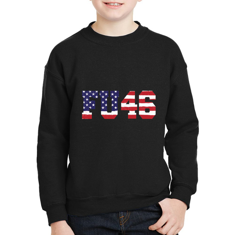 Fu46,fuck Biden 46 Usa Flag,fuck Biden Youth Sweatshirt by butuhbahu | Artistshot