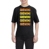 Zodiac Constellation T  Shirt Unique Gemini Zodiac Sign Repeated Text Youth Tee | Artistshot