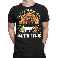 Cow Mooey Rainbow Just A Girl Who Loves Dairy Cows Leopard Dairy Cow 6 T-shirt | Artistshot