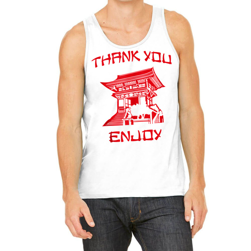 Chinese Take Out Thank You Enjoy Tee Costume Tank Top Tank Top by tandonwelters | Artistshot