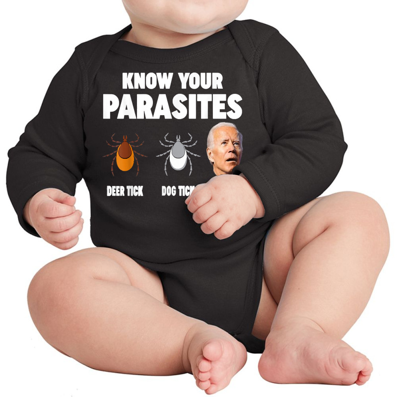 Know Your Parasites   Anti Joe Biden T Shirt Long Sleeve Baby Bodysuit by norhannuchols | Artistshot