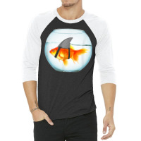 Function   Goldfish Shark Fin Fashion T Shirt 3/4 Sleeve Shirt | Artistshot