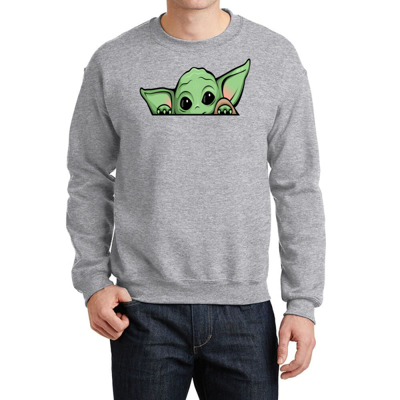 Custom Baby Yoda Crewneck Sweatshirt By en Artistshot