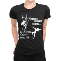 Mens Daddy Work Pole So Mommy Doesnt Have To Lineman Tshirt T Shirt Ladies Fitted T-shirt | Artistshot