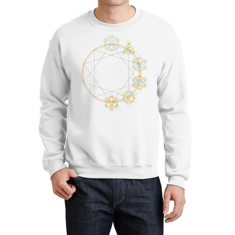 Platonic Solids   Sacred Geometry Festival Tank Top Crewneck Sweatshirt by abdurrehmancappucci | Artistshot