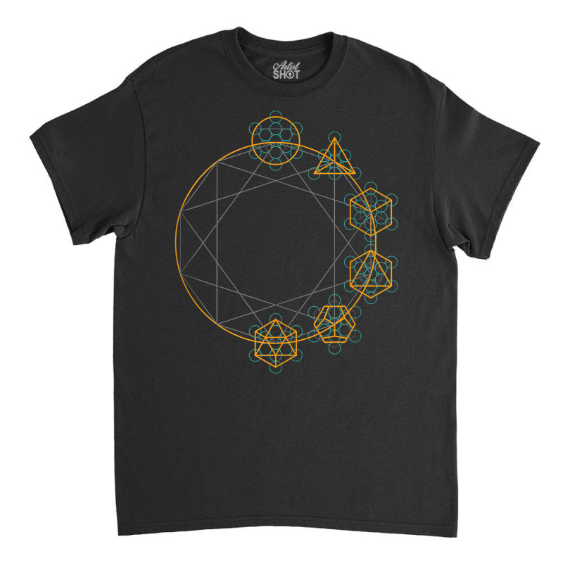 Platonic Solids   Sacred Geometry Festival Tank Top Classic T-shirt by abdurrehmancappucci | Artistshot