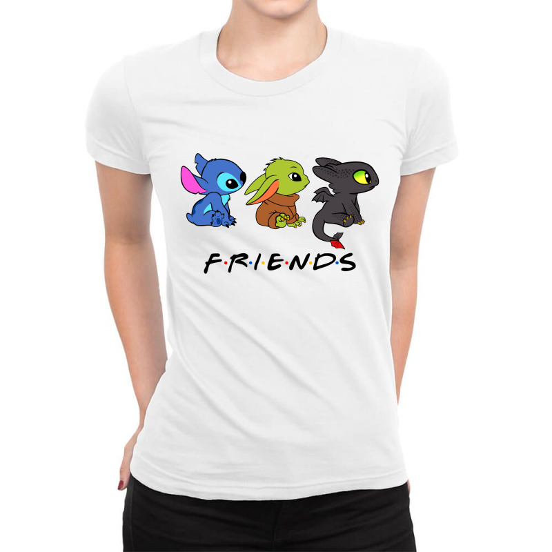 Baby Yoda And Cute Overload Babies Friends Ladies Fitted T-Shirt by Cosby | Artistshot