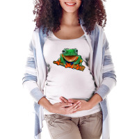 Frog Maternity Scoop Neck T-shirt | Artistshot