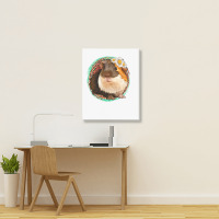 Floral Leopard Guinea Pigs Portrait Canvas Print | Artistshot