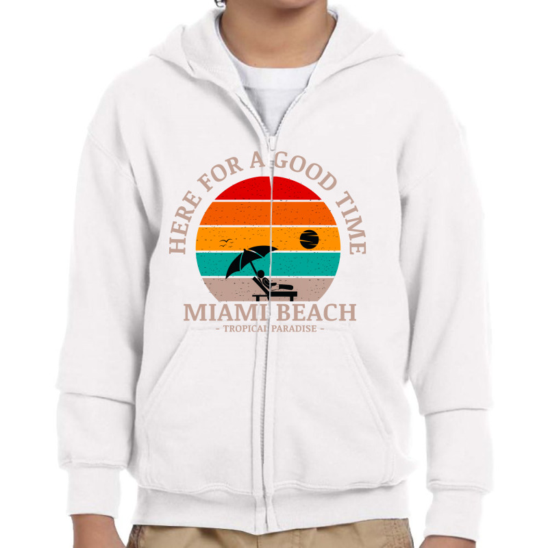 Tropical Paradise Youth Zipper Hoodie by Chiks | Artistshot