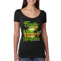 Womens Florida Salt Margaritas Not Sidewalks Beach Winter Holiday V Ne Women's Triblend Scoop T-shirt | Artistshot