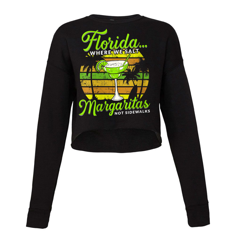 Womens Florida Salt Margaritas Not Sidewalks Beach Winter Holiday V Ne Cropped Sweater by abdurrehmancappucci | Artistshot