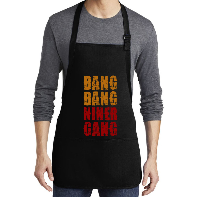 Bang Bang Niner Gang Football Medium-length Apron | Artistshot