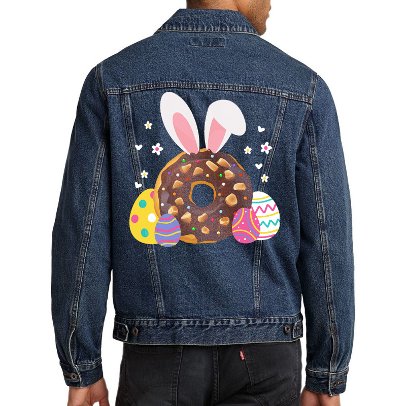 Donut Lover T  Shirt Easter Donut Bunny Ears Eggs Cute Dessert Pastry Men Denim Jacket | Artistshot