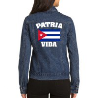 Vote Cuba Flag Ladies Denim Jacket | Artistshot