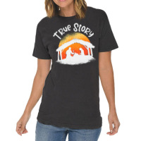 Christian True Story Of Jesus Birth Nativity Christians Christmas 120 Vintage T-shirt | Artistshot