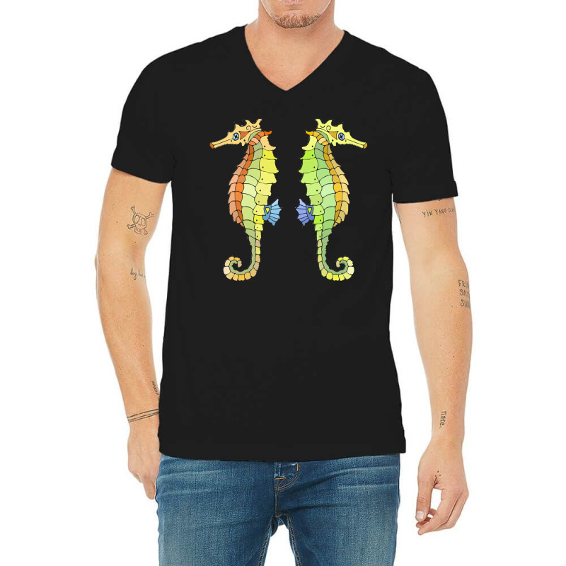 Seahorse Art T  Shirt Seahorse T  Shirt V-neck Tee | Artistshot