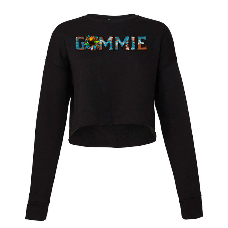 Gammie Sunflower Cowhide Cropped Sweater | Artistshot