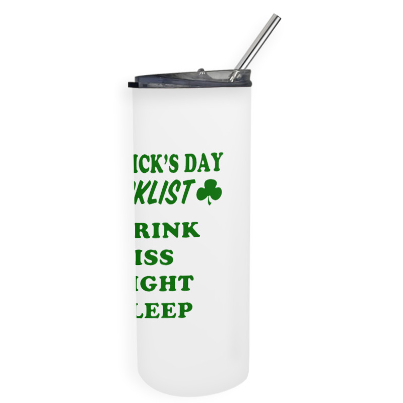 St Patrick Day Checklist Skinny Tumbler | Artistshot